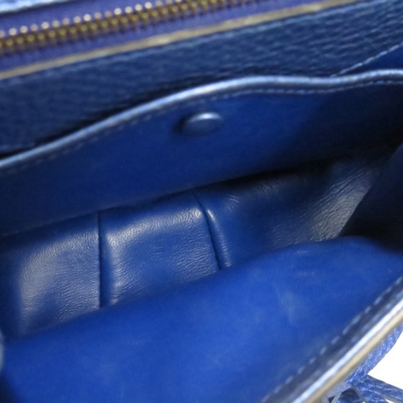 Gucci Nouveau Fringe Bag Blue Metallic Leather - Picture 4 of 8